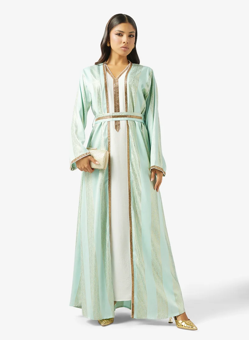 Arabian Closet  LADIES ABAYA 2 PIECE WITH BELT for Women | Best Price UAE